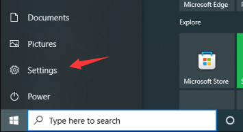 clicar em Configurações no Windows 10