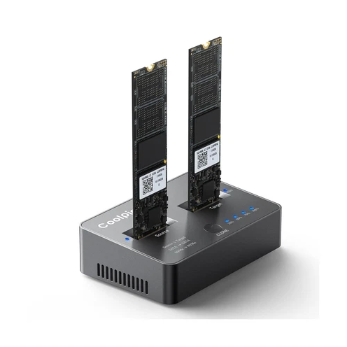 Duplicador M.2 NVMe/SATA, Estação de Docking de Clonagem Offline de Baia Dupla M.2 NVMe/SATA