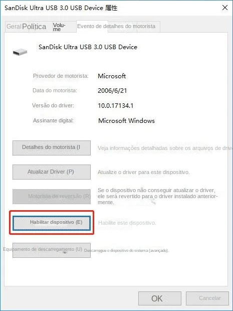 Leitor de cartão SD do iPhone não responde