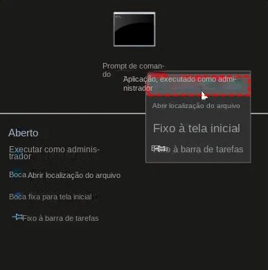 Selecione Executar como administrador