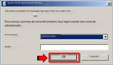 redefinição de fábrica do Windows 7 sem senha