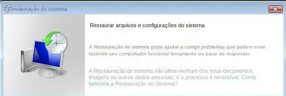 Restauração da imagem de fábrica do Vista
