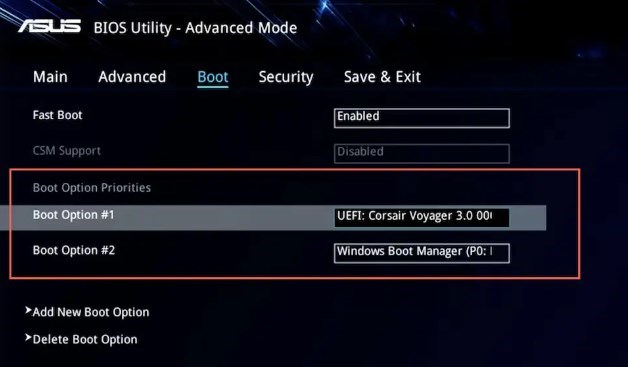 Alterar a ordem de inicialização no utilitário UEFI BIOS