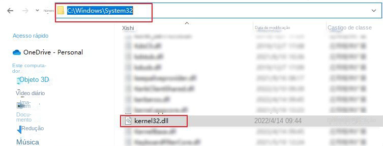 Kernel32.dll na pasta System32