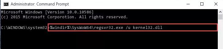 Desinstalação do sistema de 64 bits Kernel32 dll