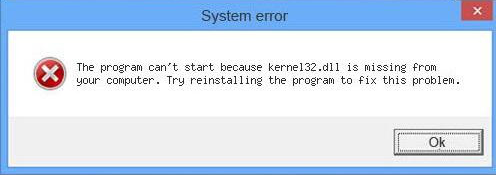 kernel32.dll está faltando no seu computador