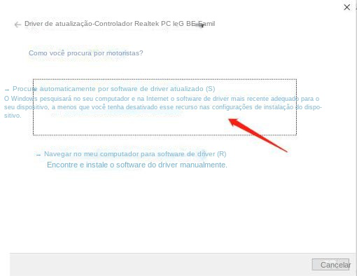 Recupere automaticamente software de driver atualizado