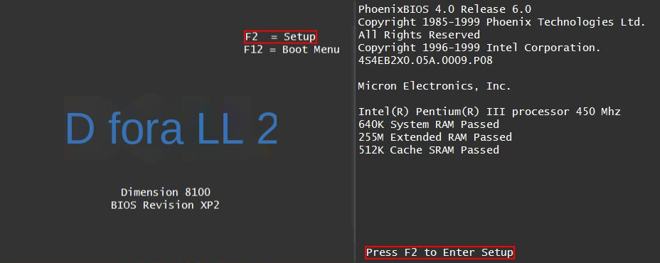 Tecla de atalho para inicializar no BIOS