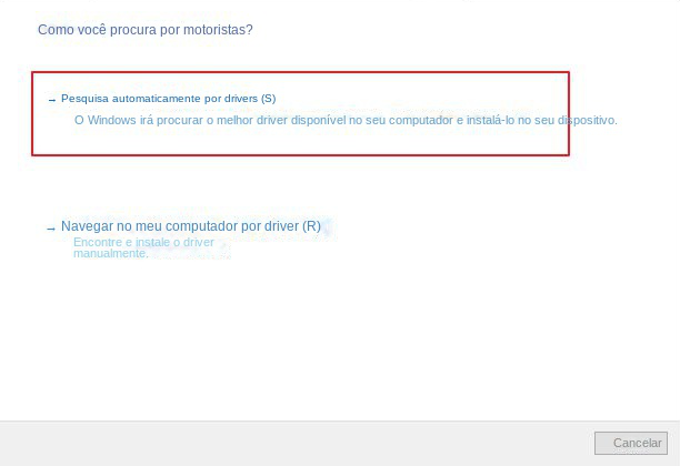 Procurar drivers automaticamente