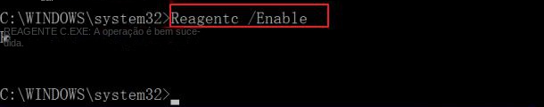 Digite reagentec /enable