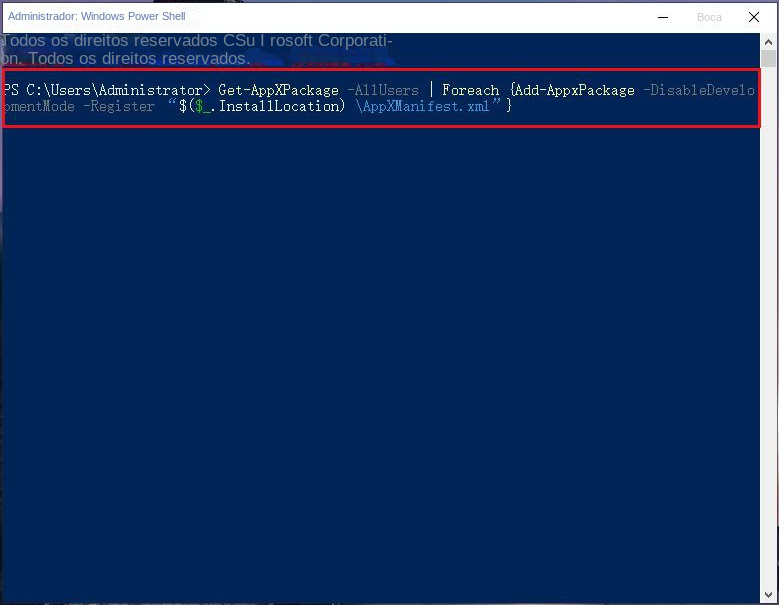 Executar comandos do PowerShell