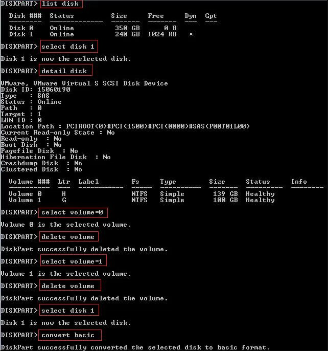 converter diskpart em disco básico