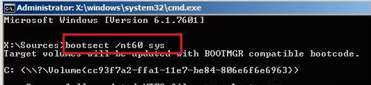 Execute o programa Bootsect