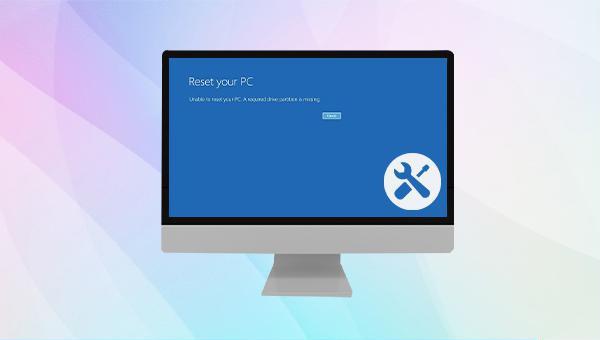não foi possível reiniciar o seu PC, uma partição de unidade necessária está faltando