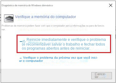 Verifique se há problemas de memória do computador