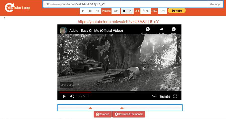 site de loop do youtube