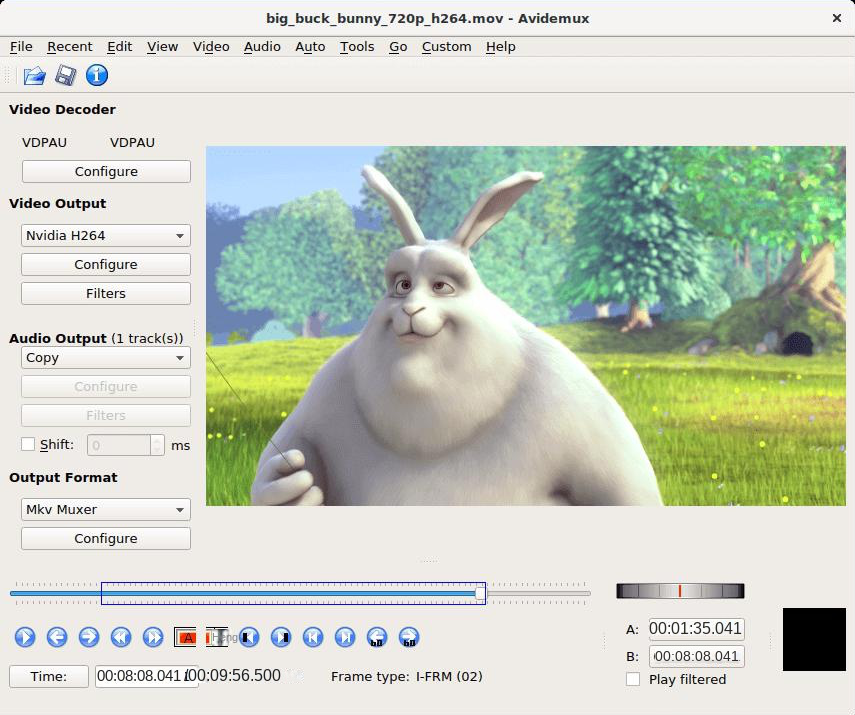 Software de edição de vídeo Avidemux