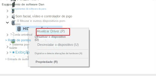 driver de atualização do mouse