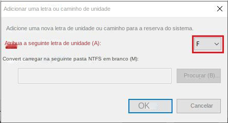 Atribuir letra de unidade
