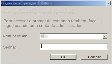 Redefinição de fábrica da senha do Windows 7