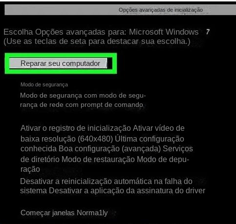 Reparar seu computador para Windows 7