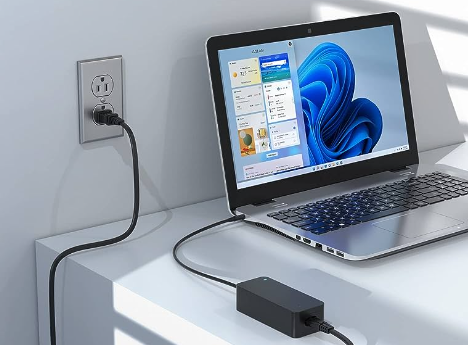 uma fonte de energia estável para o laptop