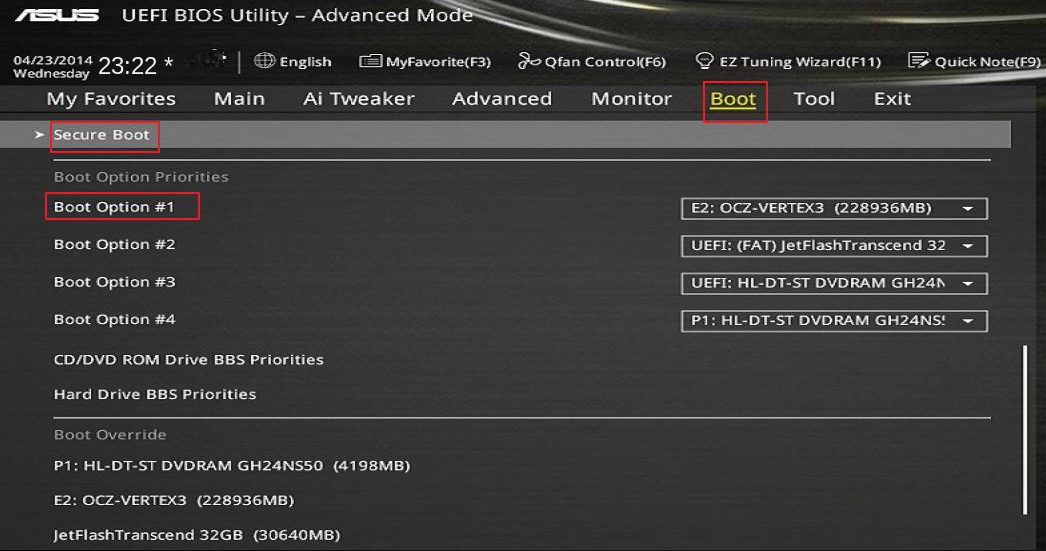 Sequência de inicialização do utilitário ASUS UEFI BIOS