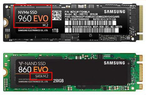 Diferentes tipos de SSDs M.2