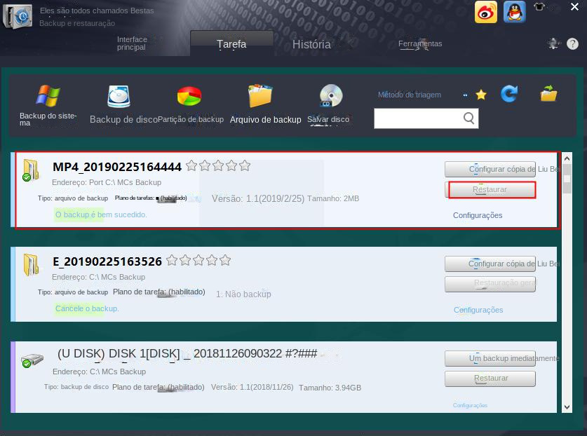 extrair arquivos individuais da imagem do sistema