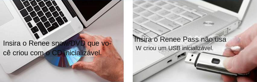 Redefina o PC de destino de inicialização do USB/CD/DVD com a senha criada.