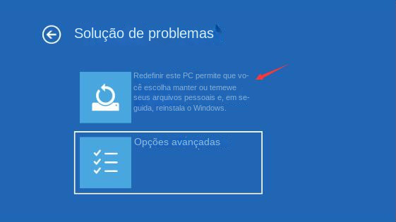 Solução de problemas do ambiente de recuperação do Windows