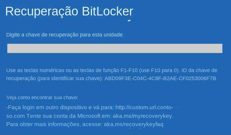 Recuperação do BitLocker