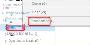 Propriedades da área de trabalho