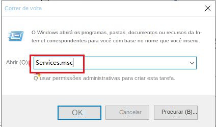 Digite o comando run