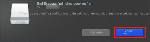 Recurso Executar Primeiros Socorros do Utilitário de Disco do Mac