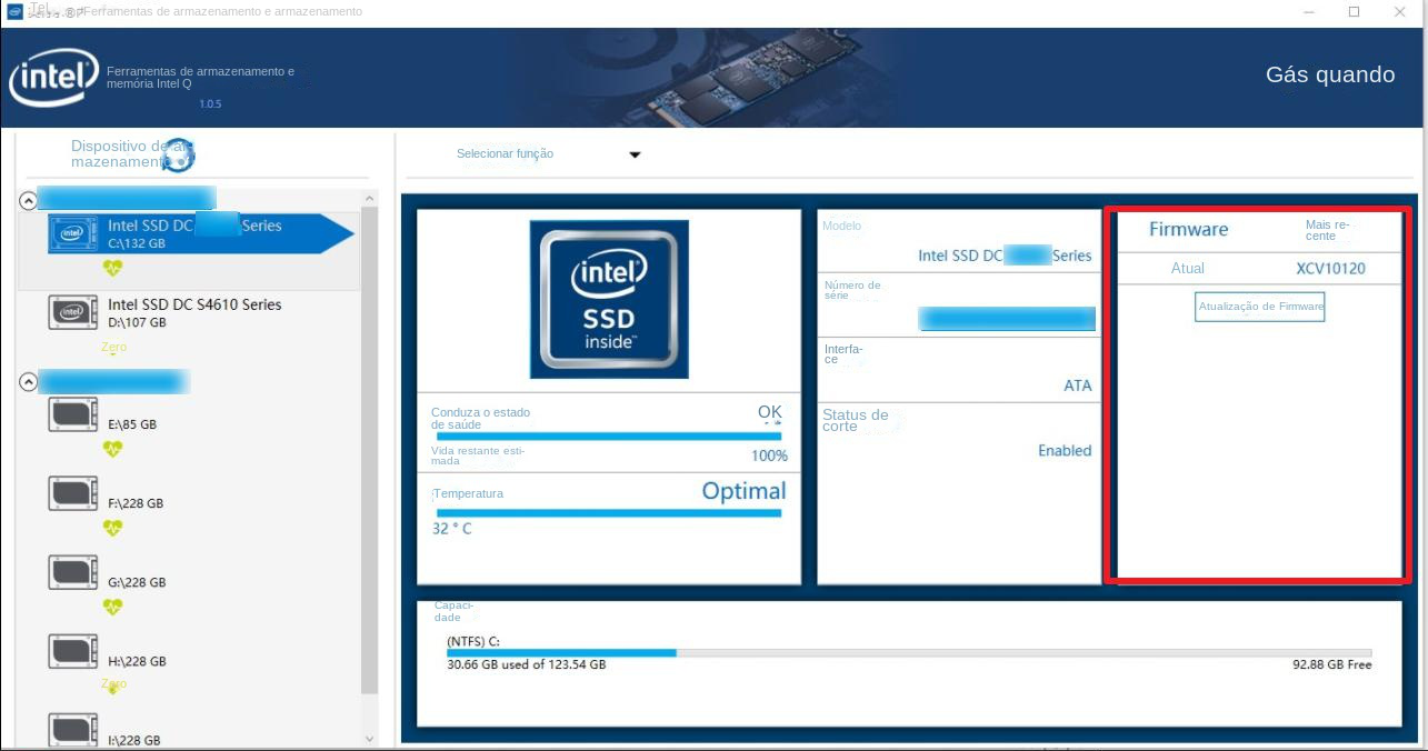 Ferramentas de memória e armazenamento Intel