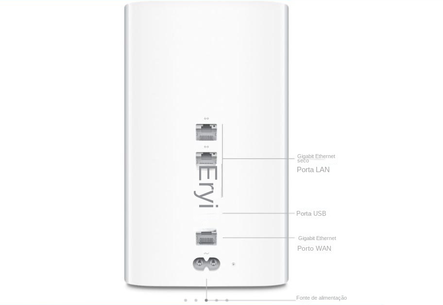 Interface do AirPort Time Capsule