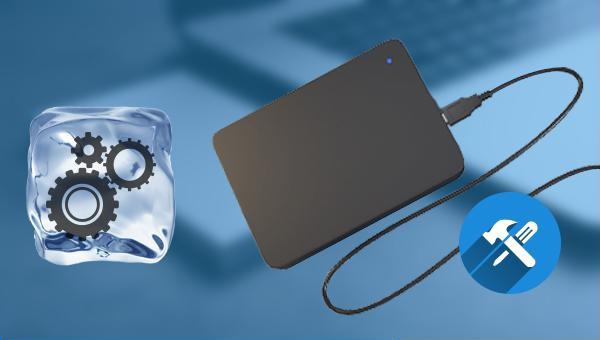 O disco rígido externo congela