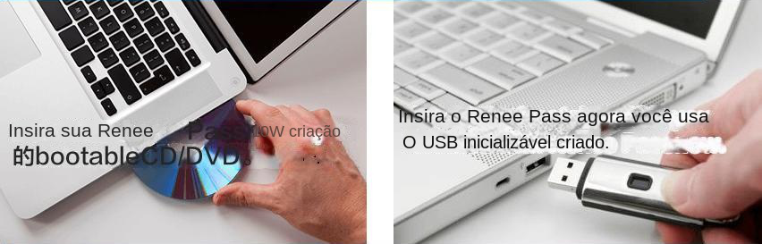 Inicialize o PC de destino usando o USB/CD/DVD de redefinição de senha criado.