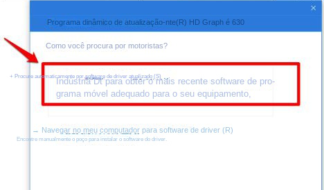 Procure automaticamente drivers atualizados