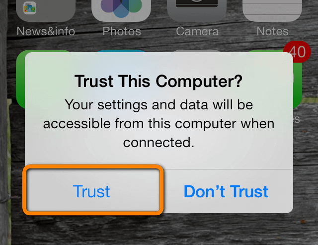 como confiar no pc quando o iphone não sincroniza com o itunes no pc