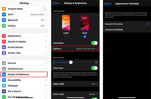 um dos novos recursos do iOS 13 é o modo escuro