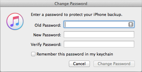 esqueci a senha de backup do iphone