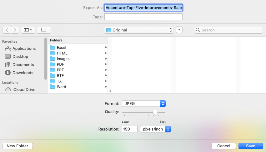 salvar pdf como jpeg com visualização no mac