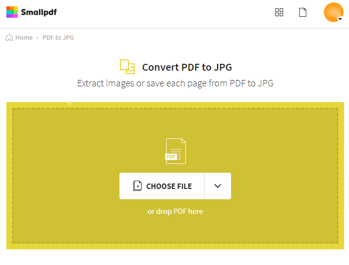 obter acesso ao smallpdf para jpg