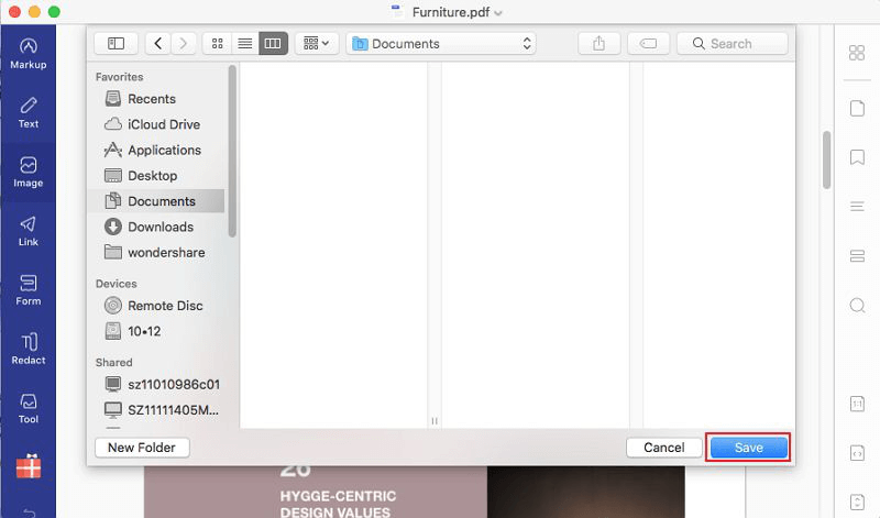 salvar jpeg como pdf com o pdf element no mac