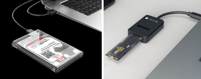 case USB para SSD M.2 para conexão de unidade externa durante a clonagem