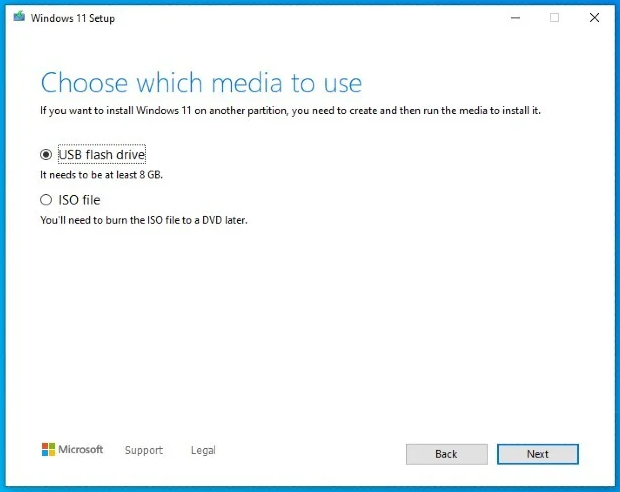 Criar pendrive USB com a mídia de instalação do Windows 11