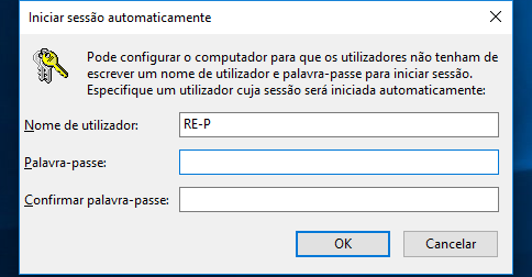 iniciar sessão automaticamente