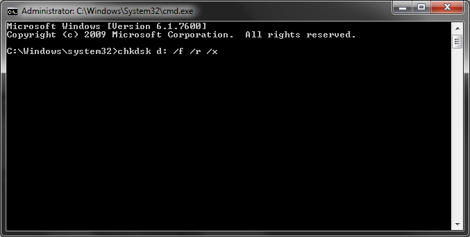 Command chkdsk